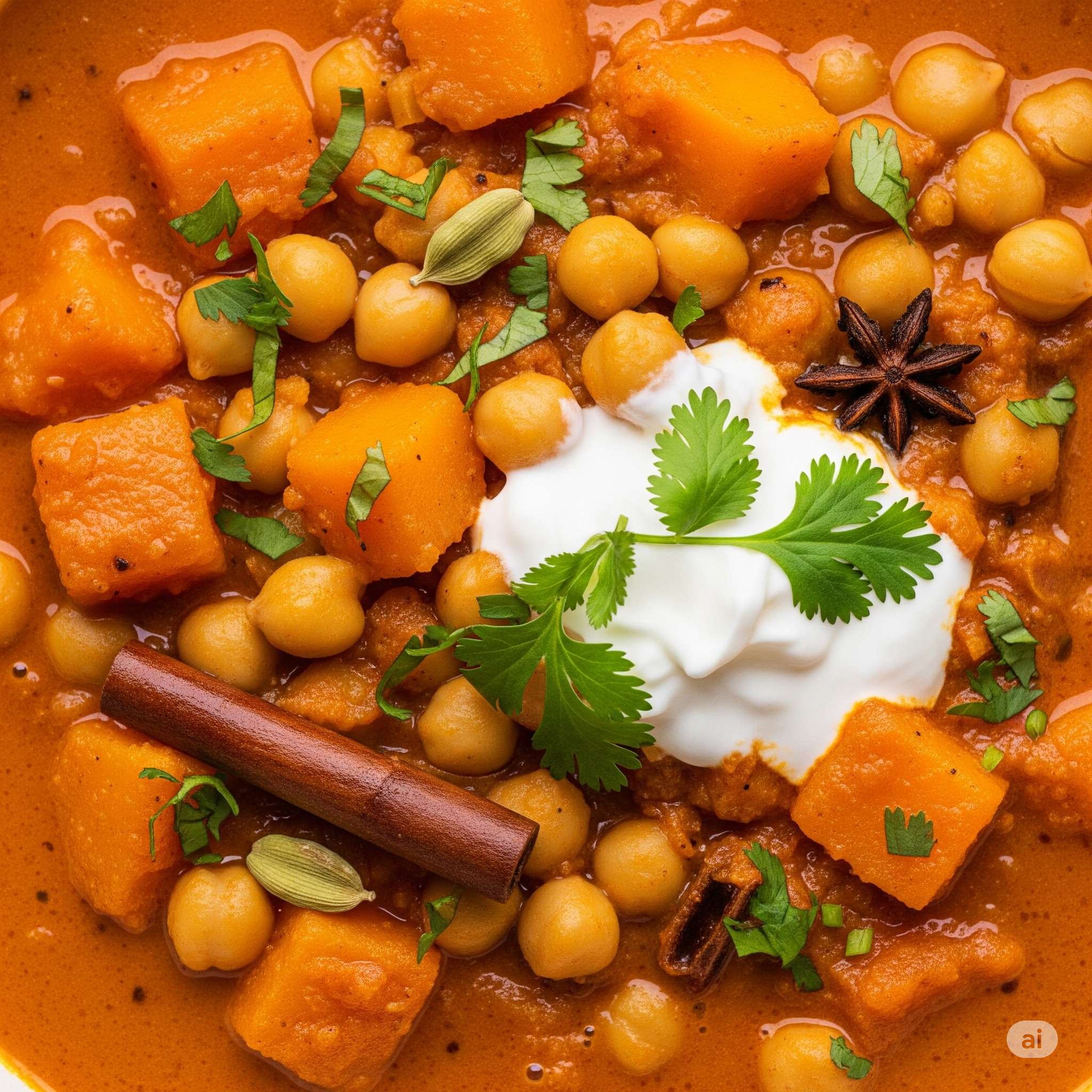 Spiced Pumpkin and Chickpea Curry